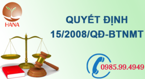 quyet dinh 15 2008 qd btnmt