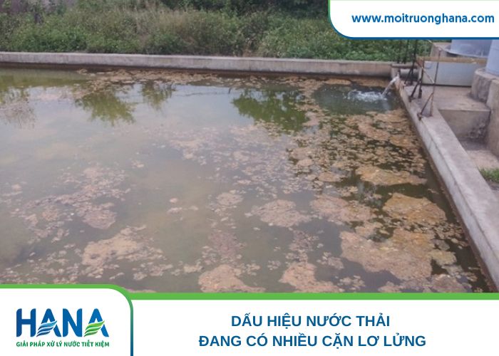 Dấu hiệu nước thải đang có nhiều cặn lơ lửng