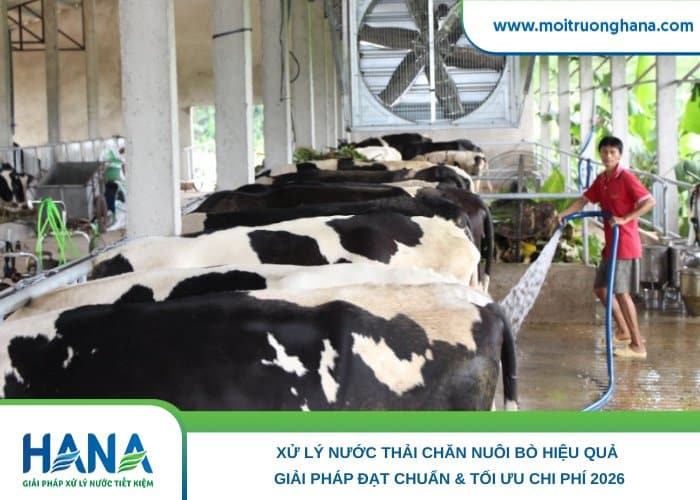 Nước rửa chuồng trại là nguồn phát sinh nước thải chăn nuôi bò