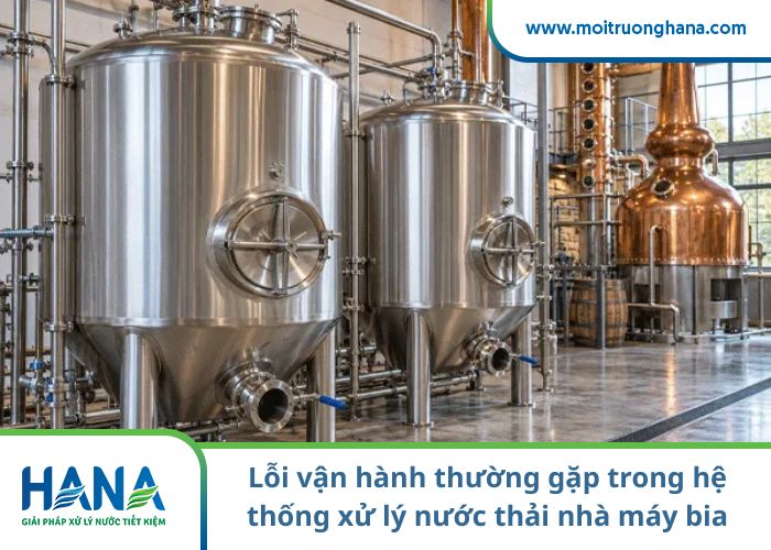 Lỗi vận hành thường gặp trong hệ thống xử lý nước thải nhà máy bia