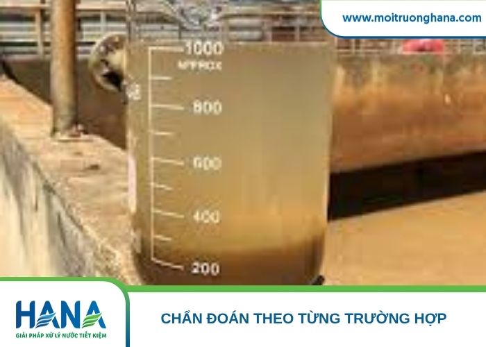 Thử nghiệm lắng bùn trong ống đong tại hiện trường để chẩn đoán từng trường hợp TSS vượt