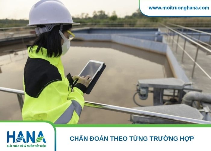 Váng mỡ và bọt vàng nâu tại bể sinh học là dấu hiệu dầu mỡ đang ảnh hưởng xử lý