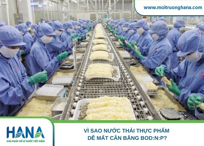 Vì sao nước thải thực phẩm dễ mất cân bằng BOD:N:P?